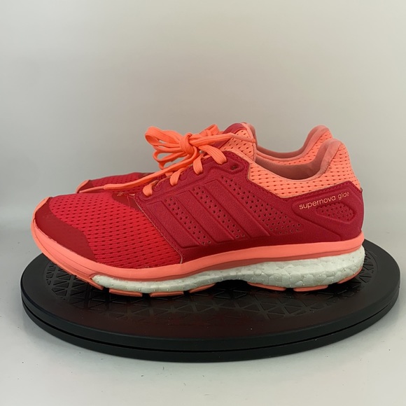 Adidas Supernova Glide Boost 8 Red Athletic Running Shoes AF6558 Women's Size 6 - Picture 8 of 11